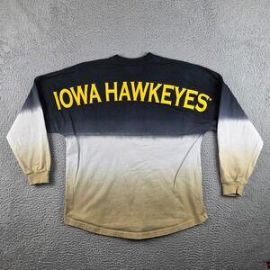 Iowa Hawkeyes Spirit Jersey Shirt Womens M Tie Dye Black Gray Brown NCAA